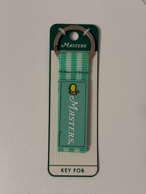 Masters Teal and Green Striped Key Fob
